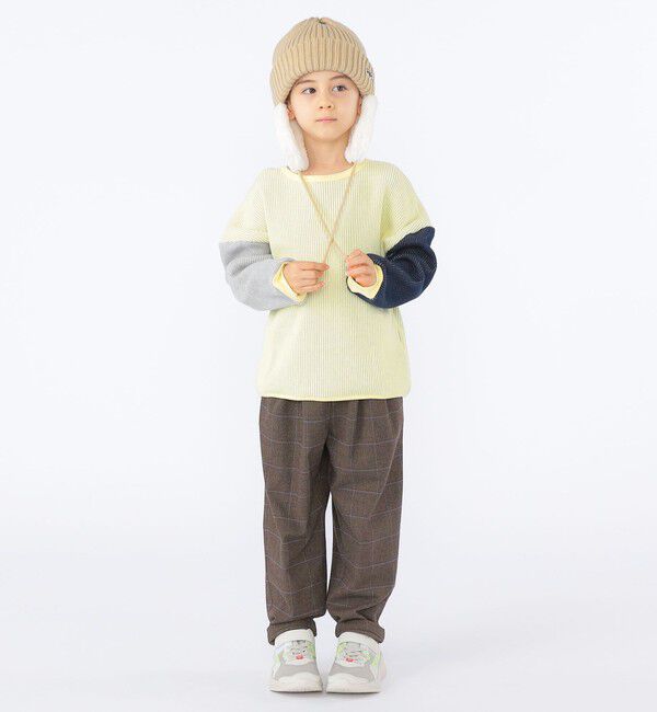 SHIPS KIDS「SHIPS KIDS:フェイクファー フラップ ワッチ」|ニット帽|