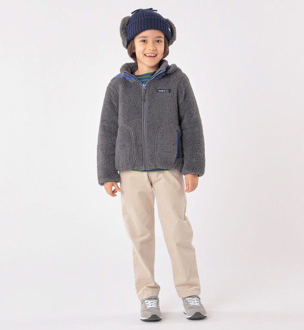 SHIPS KIDS「SHIPS KIDS:フェイクファー フラップ ワッチ」|ニット帽|