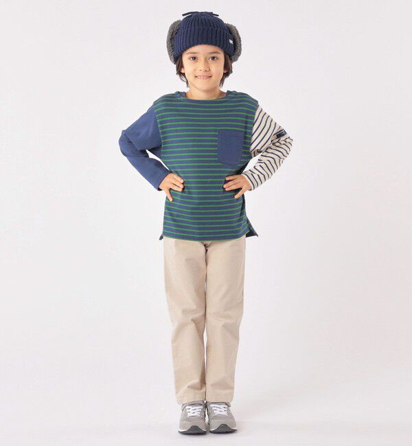 SHIPS KIDS「SHIPS KIDS:フェイクファー フラップ ワッチ」|ニット帽|