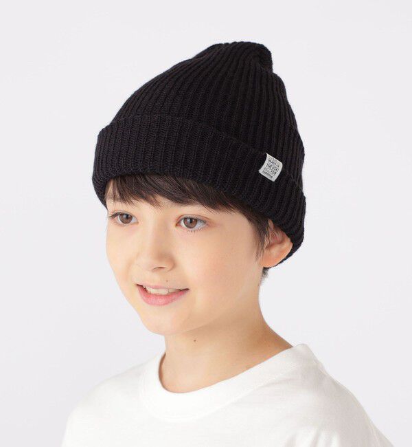 SHIPS KIDS「SUBLIME:リブ ニット ワッチキャップ」|ニット帽|ブラック