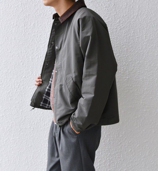 SHIPS any「【SHIPS any 別注】Bollington: ショート ハンティングジャケット 25SS◇」|ブルゾン・スタジャン|オリーブ