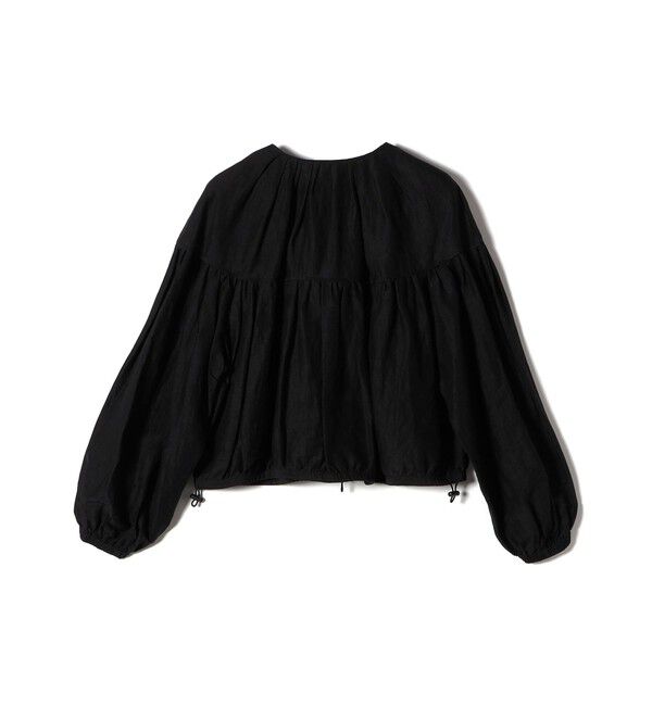 SHIPS for women「〈手洗い可能〉リネン混 シアー ギャザー ブルゾン」|ブルゾン・スタジャン|