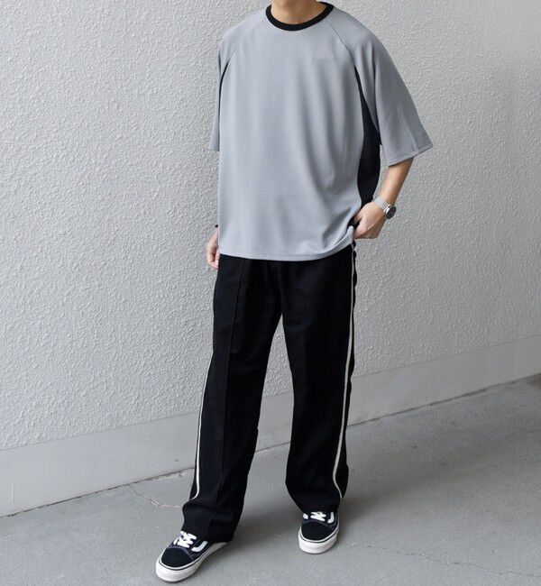 SHIPS any「SHIPS any:〈洗濯機可能〉リブ パネル スポーティー ジャージー Tシャツ◇」|Tシャツ・カットソー|