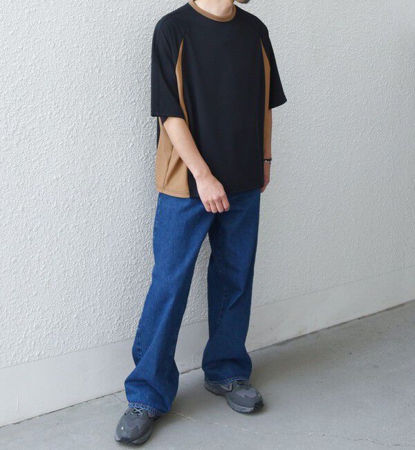 SHIPS any「SHIPS any:〈洗濯機可能〉リブ パネル スポーティー ジャージー Tシャツ◇」|Tシャツ・カットソー|