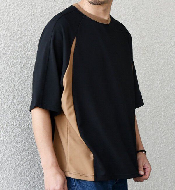 SHIPS any「SHIPS any:〈洗濯機可能〉リブ パネル スポーティー ジャージー Tシャツ◇」|Tシャツ・カットソー|