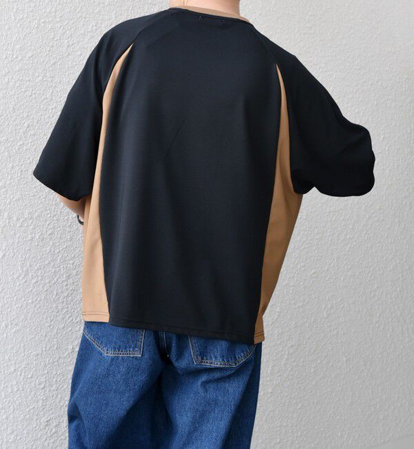 SHIPS any「SHIPS any:〈洗濯機可能〉リブ パネル スポーティー ジャージー Tシャツ◇」|Tシャツ・カットソー|