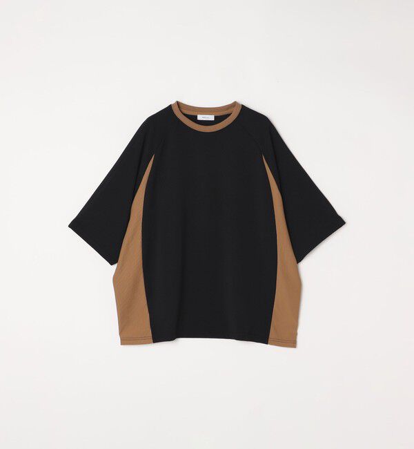 SHIPS any「SHIPS any:〈洗濯機可能〉リブ パネル スポーティー ジャージー Tシャツ◇」|Tシャツ・カットソー|