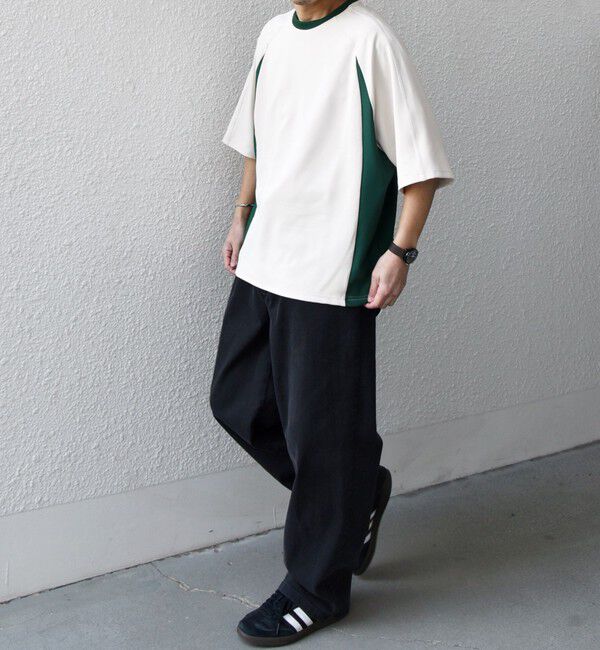 SHIPS any「SHIPS any:〈洗濯機可能〉リブ パネル スポーティー ジャージー Tシャツ◇」|Tシャツ・カットソー|