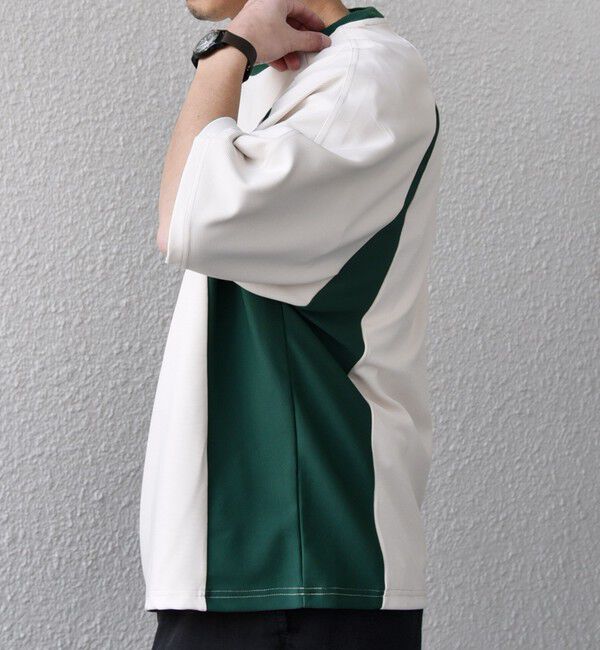 SHIPS any「SHIPS any:〈洗濯機可能〉リブ パネル スポーティー ジャージー Tシャツ◇」|Tシャツ・カットソー|