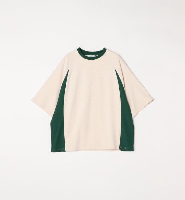 SHIPS any「SHIPS any:〈洗濯機可能〉リブ パネル スポーティー ジャージー Tシャツ◇」|Tシャツ・カットソー|