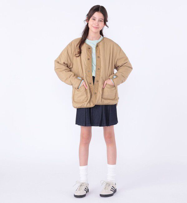 SHIPS KIDS「SHIPS KIDS:140～160cm/〈洗濯機可能〉ボア&times;キルティング リバーシブル ブルゾン」|ブルゾン・スタジャン|