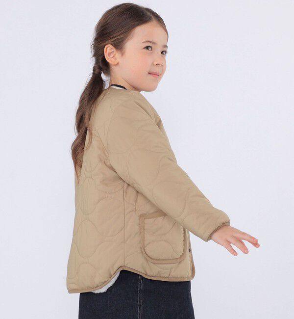 SHIPS KIDS「SHIPS KIDS:100～130cm/〈洗濯機可能〉ボア&times;キルティング リバーシブル ブルゾン」|ブルゾン・スタジャン|