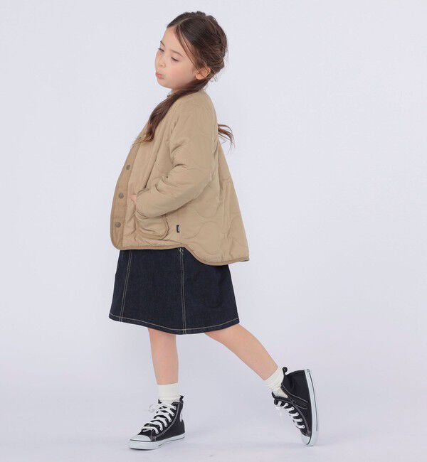 SHIPS KIDS「SHIPS KIDS:100～130cm/〈洗濯機可能〉ボア&times;キルティング リバーシブル ブルゾン」|ブルゾン・スタジャン|