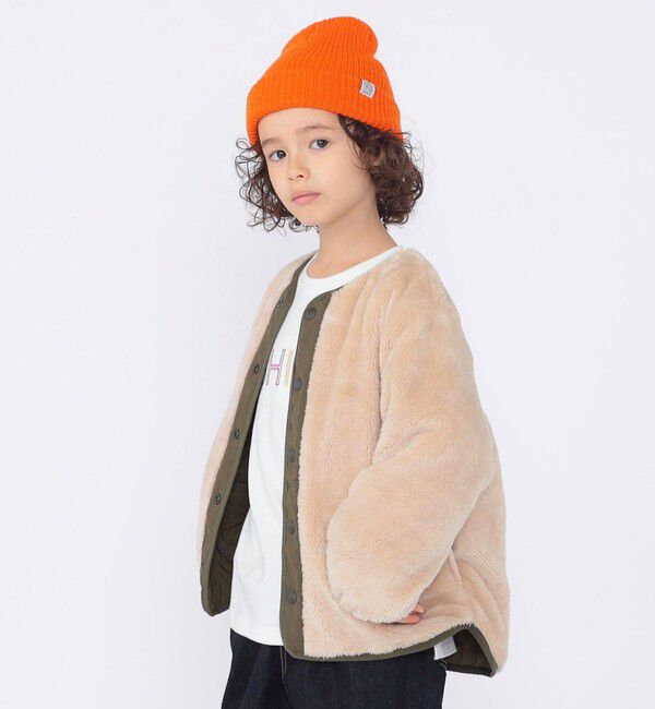 SHIPS KIDS「SHIPS KIDS:100～130cm/〈洗濯機可能〉ボア&times;キルティング リバーシブル ブルゾン」|ブルゾン・スタジャン|