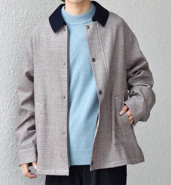 SHIPS any「【SHIPS any別注】Bollington: ウールサキソニー チェック ショート ハンティングジャケット◇」|ブルゾン・スタジャン|