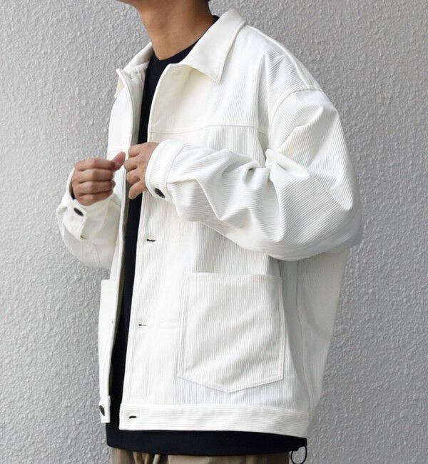 SHIPS any「SHIPS any:〈洗濯機可能〉SOLOTEX(R) コーデュロイ トラック ブルゾン(セットアップ対応)◇」|ブルゾン・スタジャン|