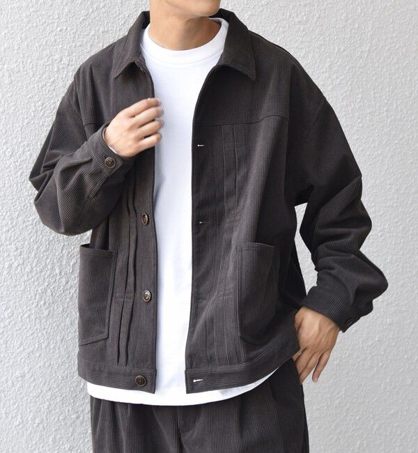 SHIPS any「SHIPS any:〈洗濯機可能〉SOLOTEX(R) コーデュロイ トラック ブルゾン(セットアップ対応)◇」|ブルゾン・スタジャン|