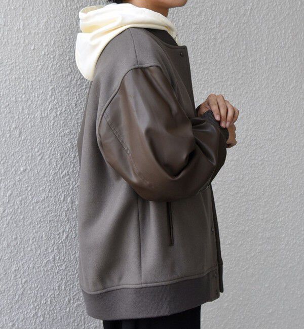 SHIPS any「SHIPS any: PURE WOOL MELTON スタジアム ブルゾン (スタジャン)◇」|ブルゾン・スタジャン|