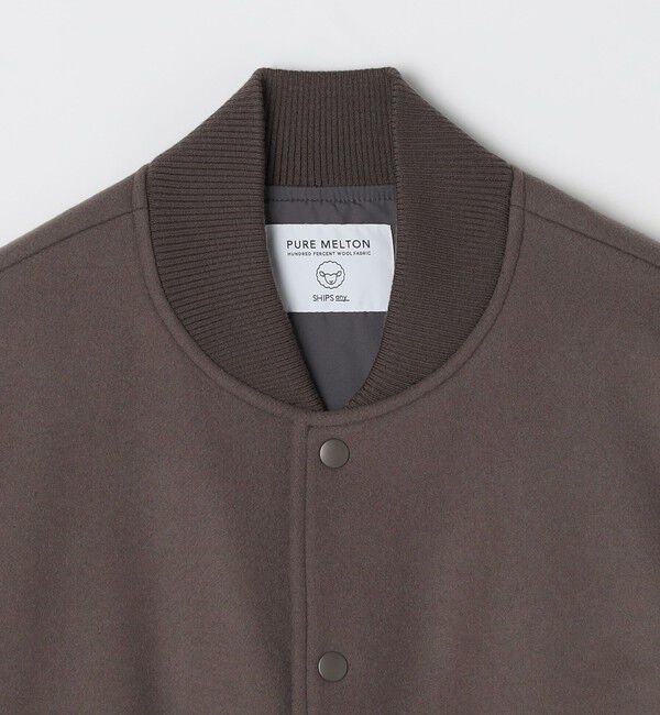 SHIPS any「SHIPS any: PURE WOOL MELTON スタジアム ブルゾン (スタジャン)◇」|ブルゾン・スタジャン|