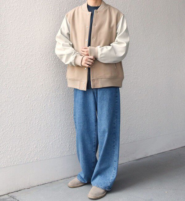 SHIPS any「SHIPS any: PURE WOOL MELTON スタジアム ブルゾン (スタジャン)◇」|ブルゾン・スタジャン|