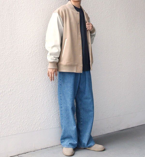 SHIPS any「SHIPS any: PURE WOOL MELTON スタジアム ブルゾン (スタジャン)◇」|ブルゾン・スタジャン|