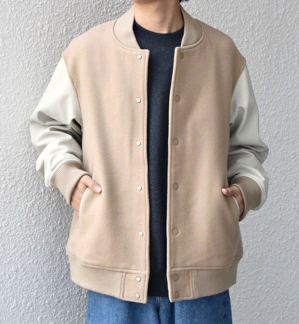 SHIPS any「SHIPS any: PURE WOOL MELTON スタジアム ブルゾン (スタジャン)◇」|ブルゾン・スタジャン|