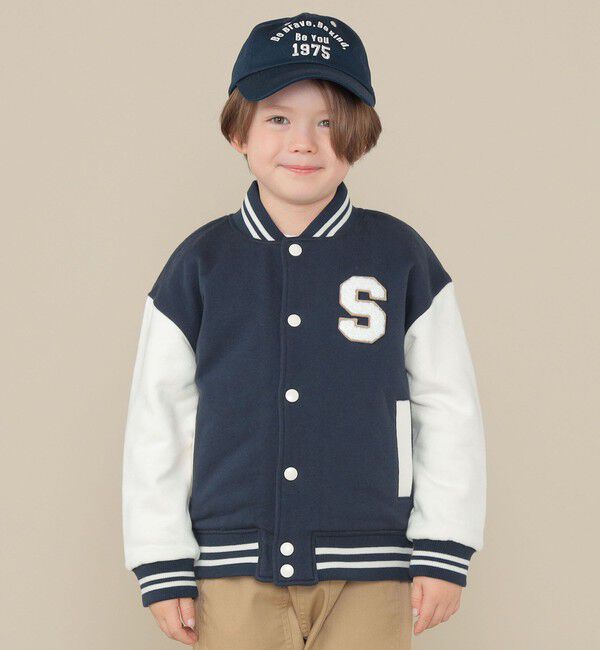 SHIPS KIDS「SHIPS KIDS:100～130cm/スタジアム ジャケット」|ブルゾン・スタジャン|