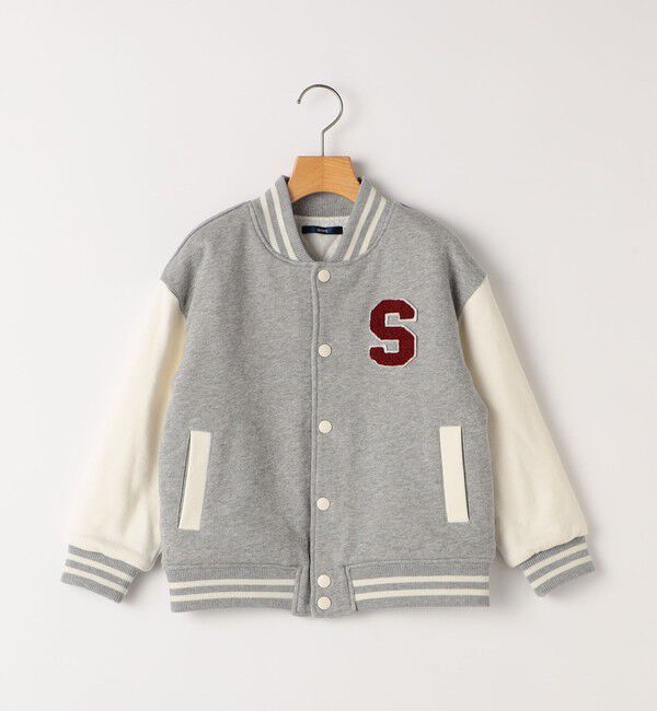 SHIPS KIDS「SHIPS KIDS:140～160cm/スタジアム ジャケット」|ブルゾン・スタジャン|グレー