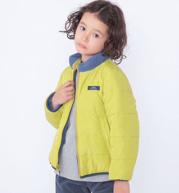 SHIPS KIDS「SHIPS KIDS:100～130cm/〈洗濯機可能〉ボア リバーシブル ジャケット」|ブルゾン・スタジャン|