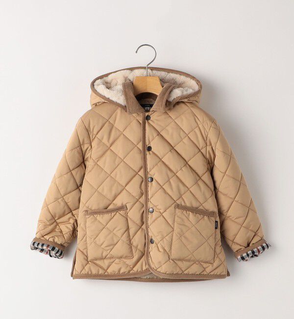 SHIPS KIDS「SHIPS KIDS:140～160m /〈手洗い可能〉キルト フード ジャケット」|ブルゾン・スタジャン|ベージュ系