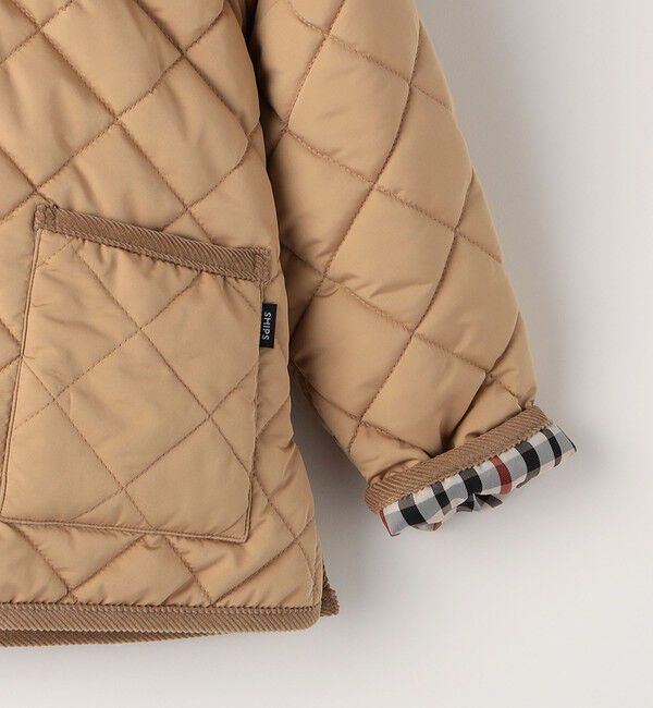 SHIPS KIDS「SHIPS KIDS:140～160m /〈手洗い可能〉キルト フード ジャケット」|ブルゾン・スタジャン|