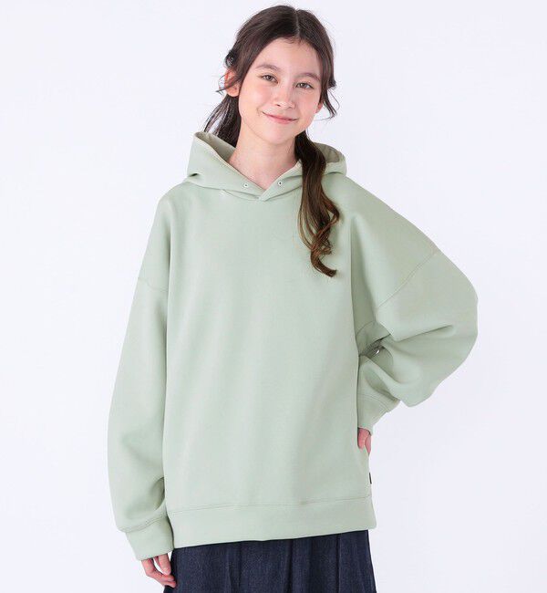 SHIPS KIDS「SHIPS KIDS:140～160cm /〈吸水速乾・抗菌・防臭〉ダブル ニット フード パーカ」|パーカー|