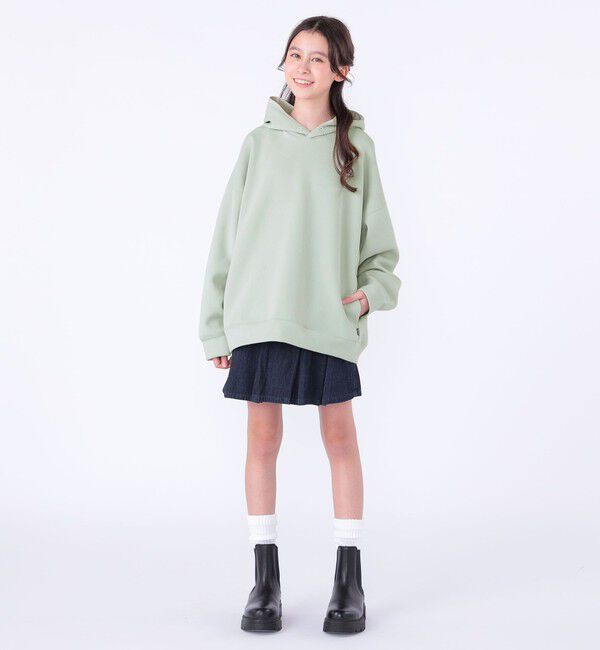 SHIPS KIDS「SHIPS KIDS:140～160cm /〈吸水速乾・抗菌・防臭〉ダブル ニット フード パーカ」|パーカー|