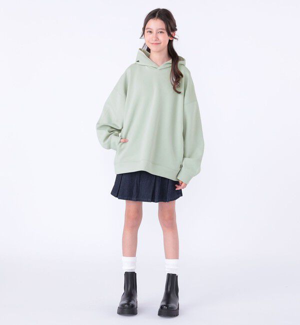 SHIPS KIDS「SHIPS KIDS:140～160cm /〈吸水速乾・抗菌・防臭〉ダブル ニット フード パーカ」|パーカー|