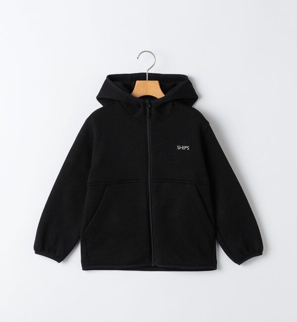 SHIPS KIDS「SHIPS KIDS:110～130cm / フリース ジップ パーカ」|パーカー|ブラック