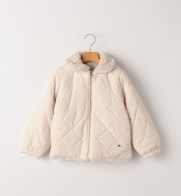 SHIPS KIDS「SHIPS KIDS:100～130cm / プードルファー&times;タフタ リバーシブル ジャケット」|ブルゾン・スタジャン|