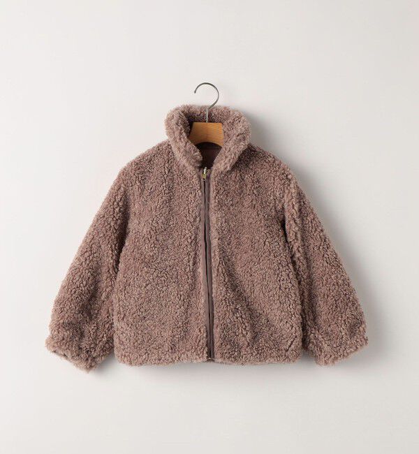 SHIPS KIDS「SHIPS KIDS:100～130cm / プードルファー&times;タフタ リバーシブル ジャケット」|ブルゾン・スタジャン|