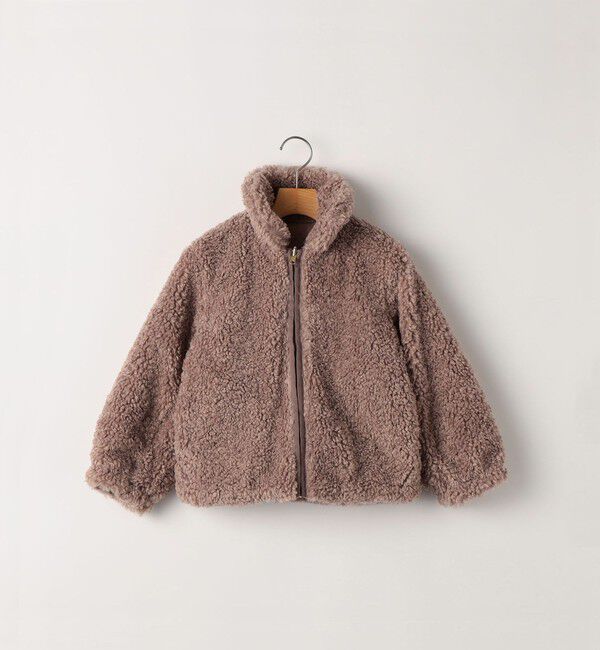 SHIPS KIDS「SHIPS KIDS:80～90cm / プードルファー&times;タフタ リバーシブル ジャケット」|ブルゾン・スタジャン|ブラウン系