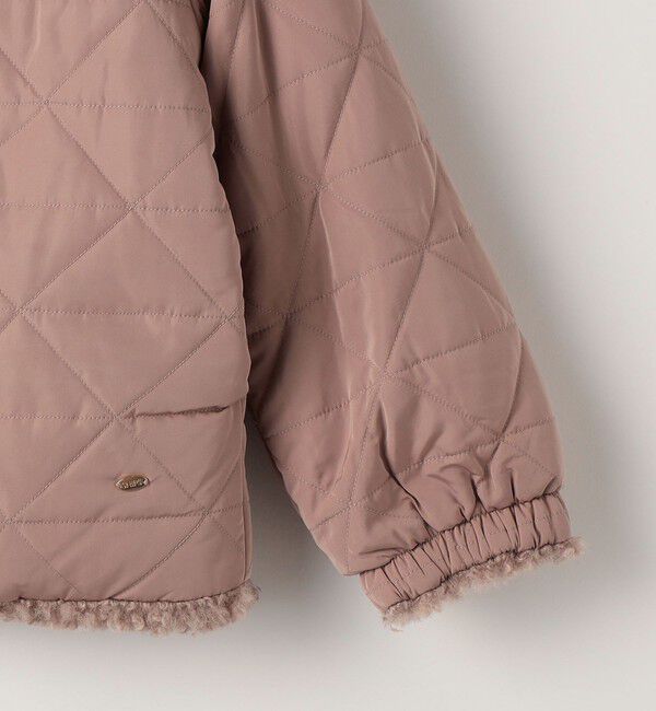 SHIPS KIDS「SHIPS KIDS:80～90cm / プードルファー&times;タフタ リバーシブル ジャケット」|ブルゾン・スタジャン|