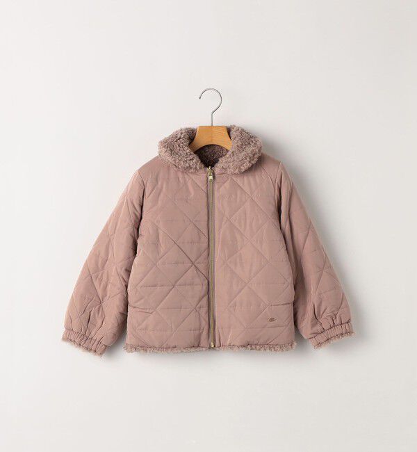 SHIPS KIDS「SHIPS KIDS:80～90cm / プードルファー&times;タフタ リバーシブル ジャケット」|ブルゾン・スタジャン|