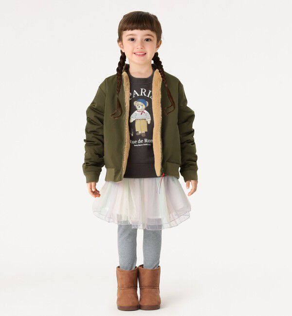 SHIPS Colors 「SHIPS Colors:90～140cm / ボア ボマー ジャケット◇」|ブルゾン・スタジャン|