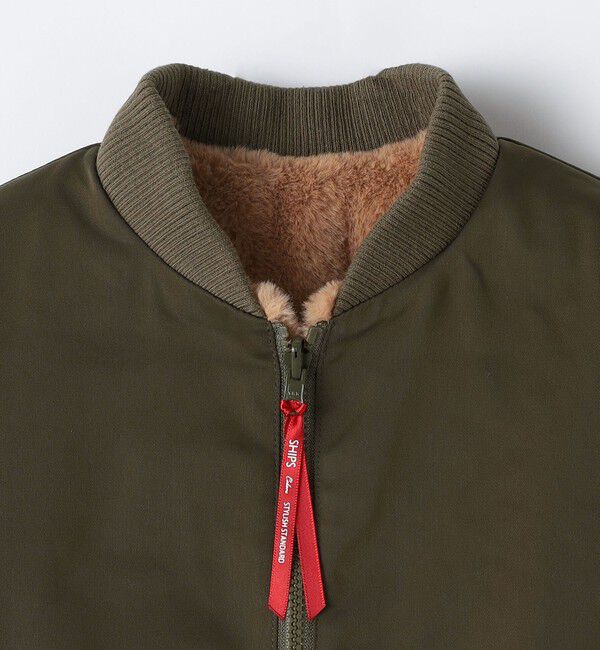 SHIPS Colors 「SHIPS Colors:90～140cm / ボア ボマー ジャケット◇」|ブルゾン・スタジャン|