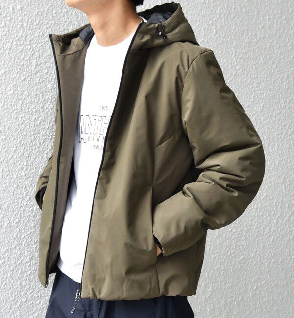 SHIPS any「【WEB限定】SHIPS any:〈撥水/防風/洗濯機可能〉オールウェザー SORONA(R) 中綿 フード ブルゾン◇」|ブルゾン・スタジャン|オリーブ
