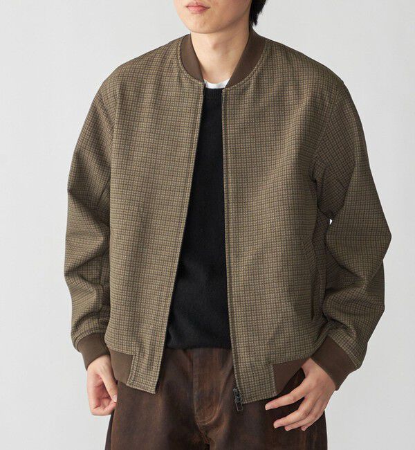 SHIPS「SHIPS: ダウンファブリック ブルゾン」|ブルゾン・スタジャン|ブラウン