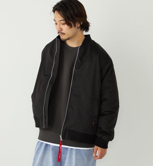 SHIPS Colors 「SHIPS Colors:〈撥水〉ボア ボマー ジャケット」|ブルゾン・スタジャン|