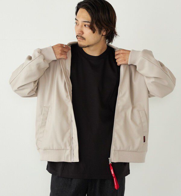 SHIPS Colors 「SHIPS Colors:合成皮革 ボア ボマー ジャケット」|ブルゾン・スタジャン|