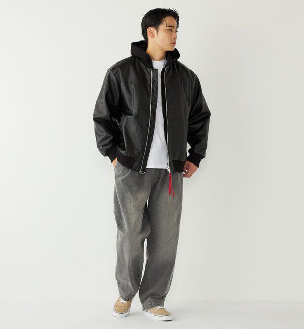 SHIPS Colors 「SHIPS Colors:合成皮革 ボア ボマー ジャケット」|ブルゾン・スタジャン|