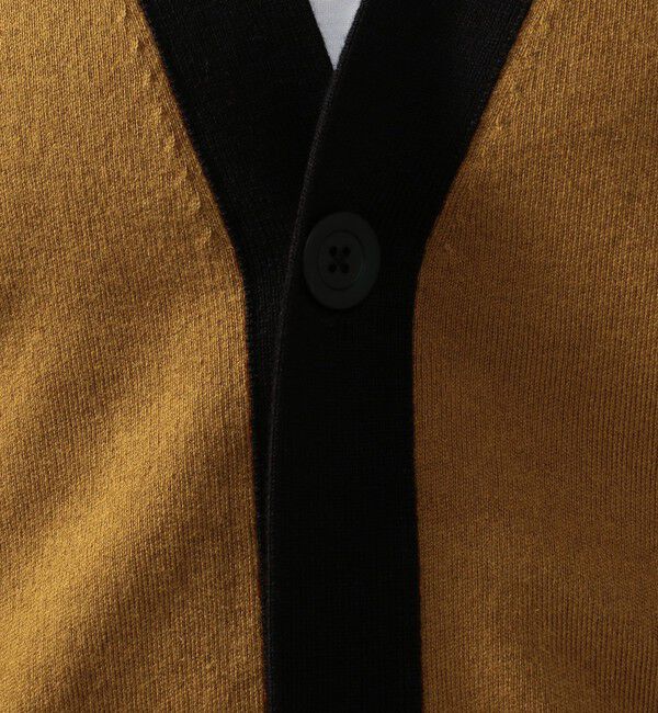 CABaN「CABaN コットンカシミヤ バイカラーVネックカーディガン」|カーディガン|