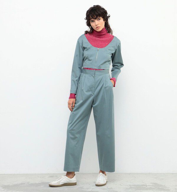 BACCA「ストレッチコットン ショートジップアップブルゾン」|ブルゾン・スタジャン|