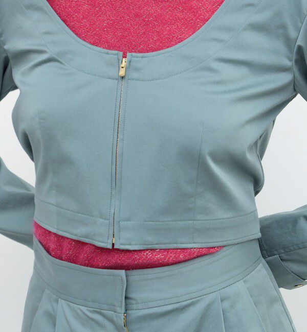 BACCA「ストレッチコットン ショートジップアップブルゾン」|ブルゾン・スタジャン|